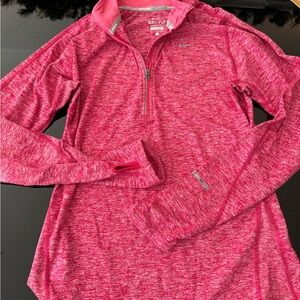 Nike womens small Pinkish-red quarter zip Dri-FIT Pullover